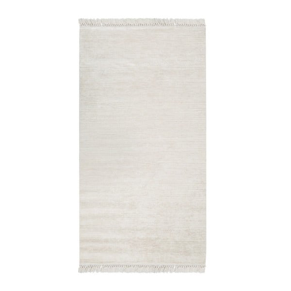 Sametový koberec Deri Dijital Kaluna Cream, 80 x 150 cm