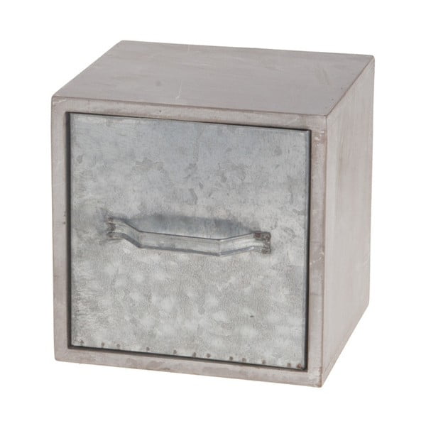 Dřevěný box s kovovým šuplíkem Dijk Natural Collections, 12,5
