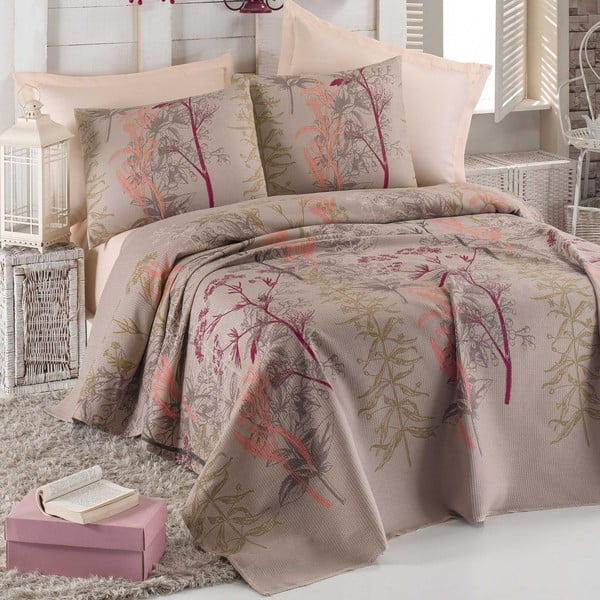 Лека памучна покривка за легло с чаршаф за двойно легло , 200 x 235 cm Urla - Mijolnir