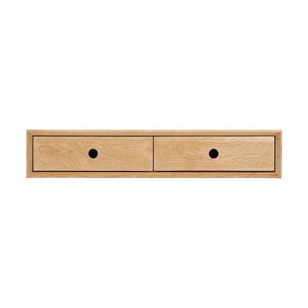 Стенен рафт от масивен дъб в светло естествен цвят 80 cm Luzern – House Nordic-image-4
