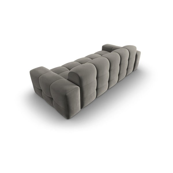 Сив кадифен диван 222 cm Kendal - Micadoni Home-image-4