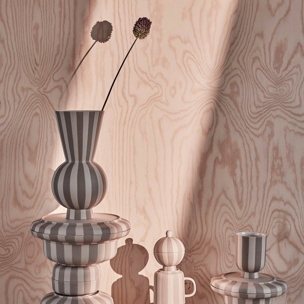 Бежова глинена ръчна изработка ваза (височина 28 cm) Toppu – OYOY Living Design-image-1