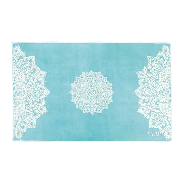 Тюркоазено синя кърпа за йога Мандала, 61 x 38 cm - Yoga Design Lab