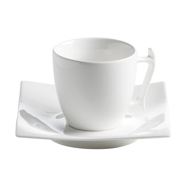 Бяла порцеланова чаша с чинийка Motion, 100 ml - Maxwell & Williams