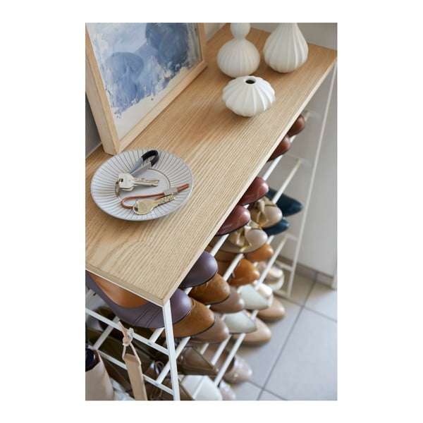 Бяла метална стойка за обувки Tower – YAMAZAKI-image-3