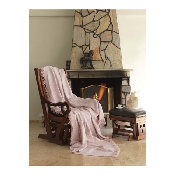 Розово памучно одеяло Платно, 170 x 220 cm - Unknown