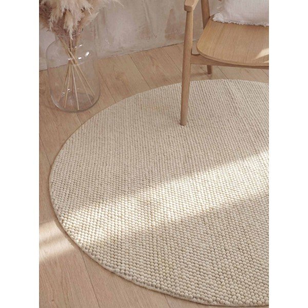 Кремав ръчно изработен вълнен кръгъл килим ø 200 cm Richmond Diana – Ted Baker-image-4