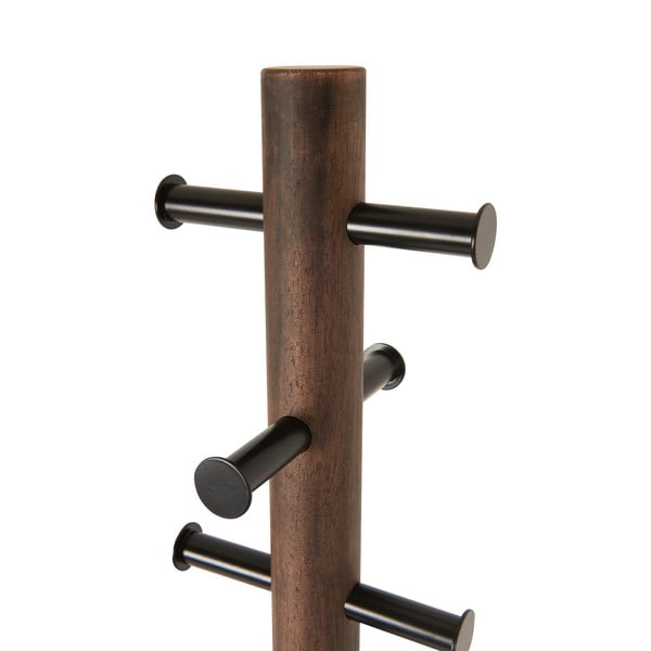 Черна дървена закачалка от естествен каучук Pillar - Umbra-image-4