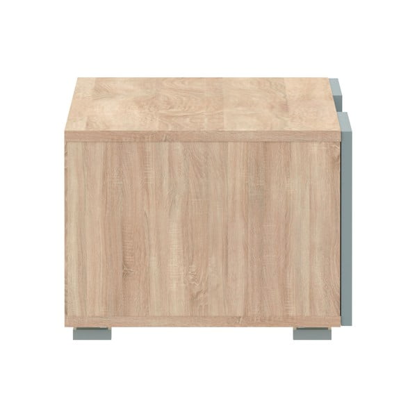 Сива телевизионна масичка от дъб 140x31 cm Podium - TemaHome-image-3