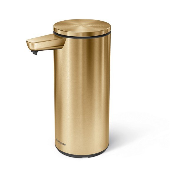 Лъскаво златист автоматичен стоманен диспенсер за сапун 266 ml – simplehuman