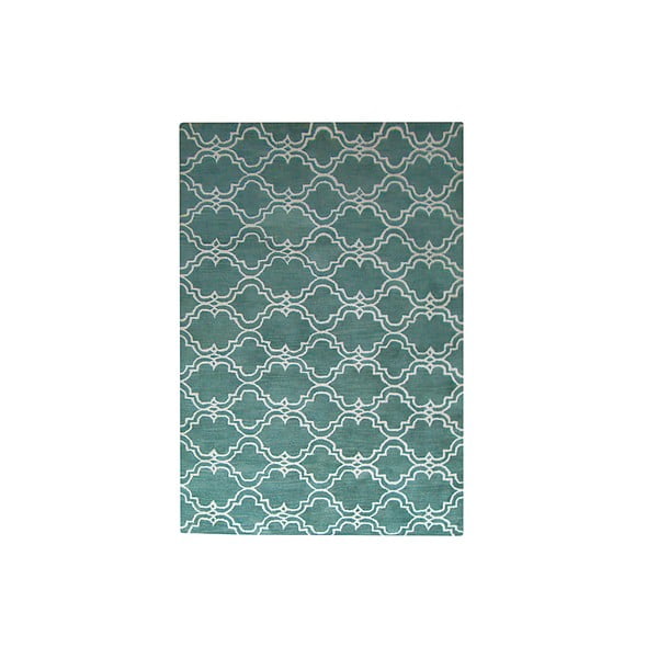 Zelený vlněný koberec Bakero Riviera, 153 x 244 cm