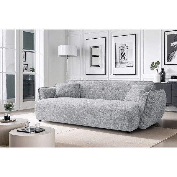 Светлосив шенилов диван 250 cm Nelia Big – Ropez-image-1