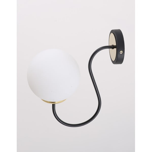 Черна и бяла стенна лампа ø 15 cm Oslo – Squid Lighting-image-1