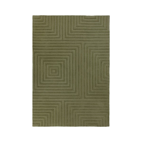 Зелен вълнен килим , 120 x 170 cm Estela - Flair Rugs