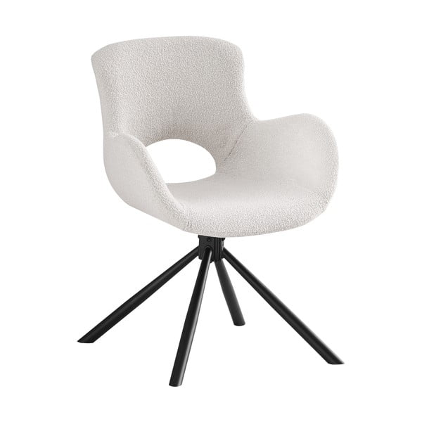 Бели тапицирани трапезни столове в комплект с подлакътници 2 бр. Amorim – House Nordic-image-2