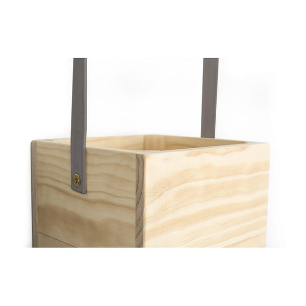 Сива саксия от елхово дърво Colgante, 17 x 62 cm - Surdic-image-3