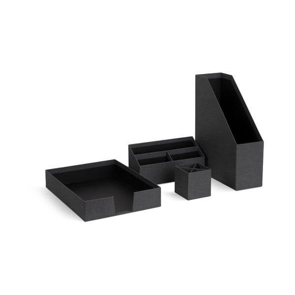 Картонени органайзери в комплект от 4 бр. Hugo Canvas Paper Laminate – Bigso