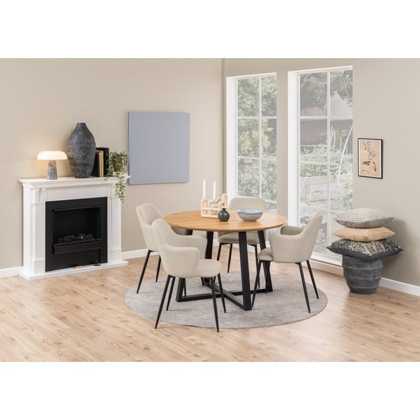 Кремави тапицирани трапезни столове в комплект 2 бр. Ilsa – Actona-image-3