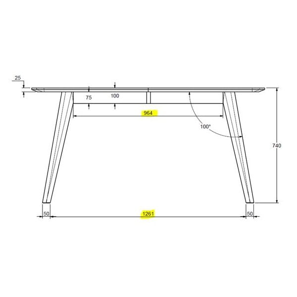 Разтегателна трапезна маса в дъбов декор , 150 x 90 cm Rho - Unique Furniture-image-2