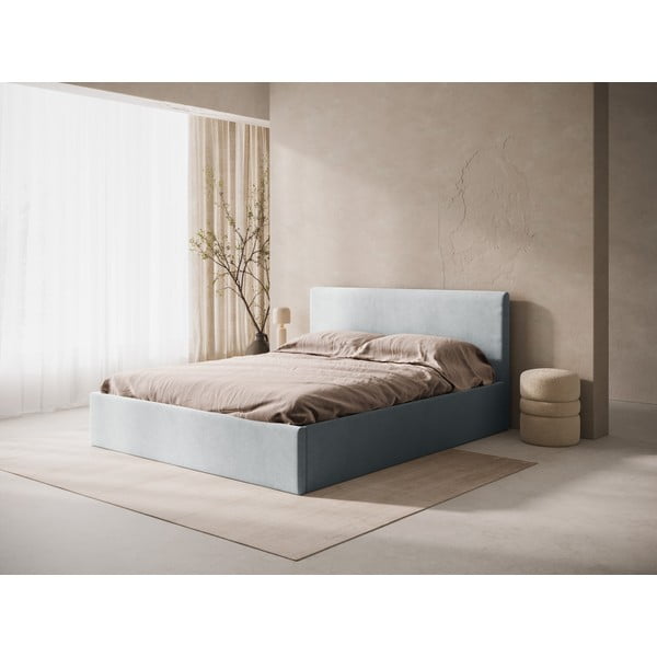 Светлосива тапицирана табла за легло 210,5x100 cm Remo – Micadoni -image-1