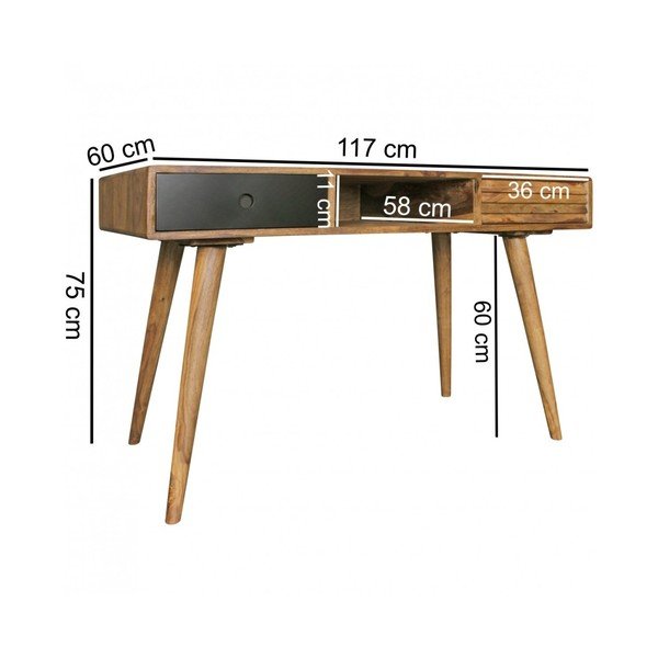 Работна маса REPA от масивна дървесина от шешам, 117 x 60 cm - Skyport-image-4