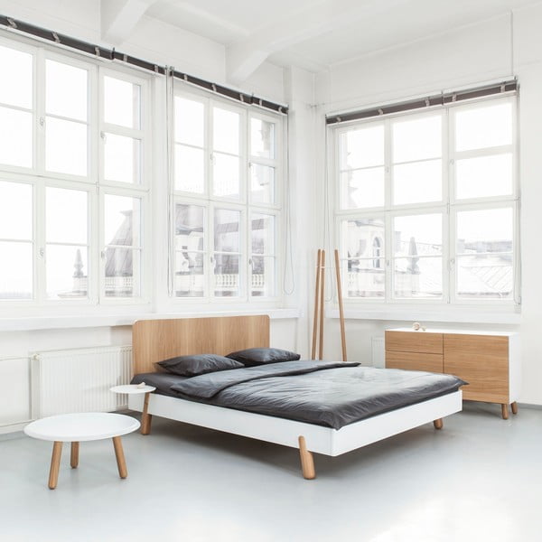 Postel Jitona Mamma s dřevěným čelem, 160 x 200 cm-image-1