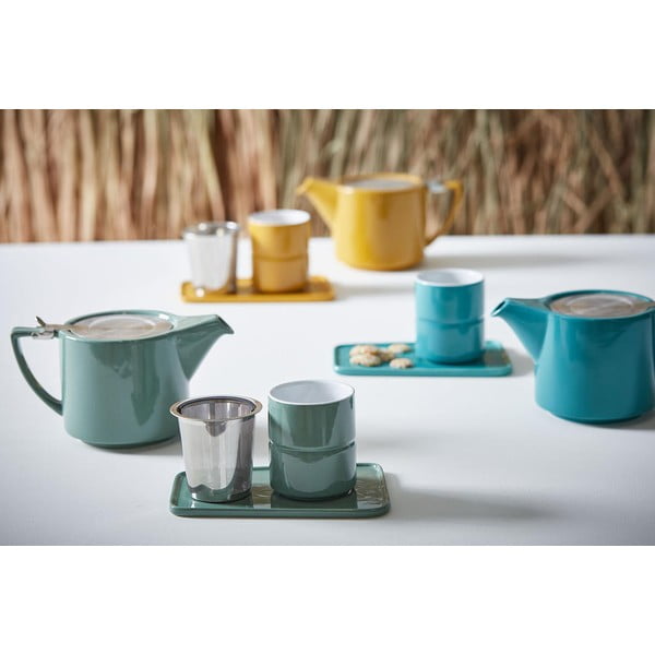 Чайник от фаянс в цвят бензин 800 мл Design - Sema-image-1