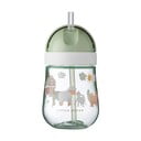 Бяла/светлозелена тританова детска чаша 300 ml Little farm – Mepal