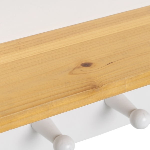 Бяла стенна закачалка с рафт – Casa Selección-image-4