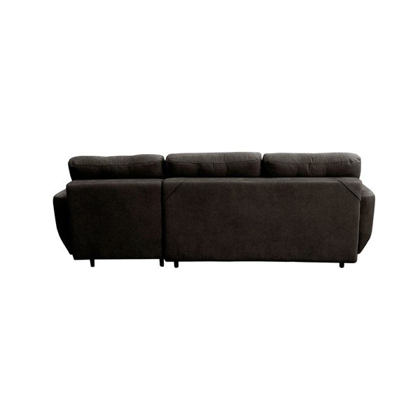 Tmavě šedá rozkládací pohovka s černými nohami Mazzini Sofas Hortensia, levý roh-image-3
