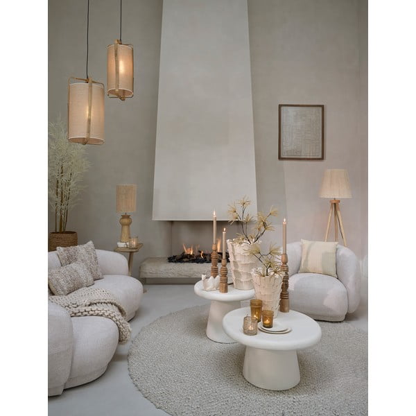 Бяла кръгла масичка за кафе ø 70 cm Kulona – Light & Living-image-1