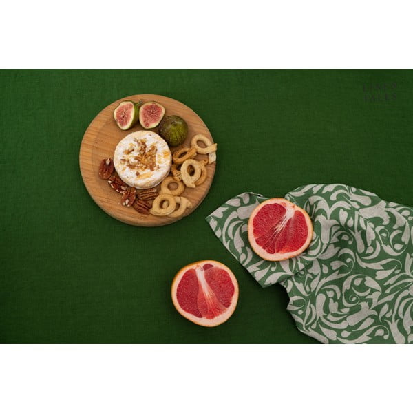Ленена кърпа за съдове 45x65 cm Evergreen Damask – Linen Tales-image-3