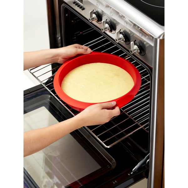 Червена силиконова форма за печене , ⌀ 24 см - Lékué-image-1