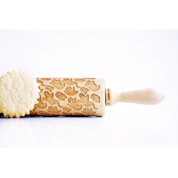 Дървен релефен валяк за тесто Ghosts - Valek-image-2