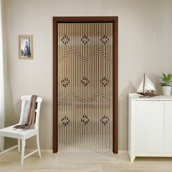 Бамбуково перде за врата в естествен цвят 90x200 cm – Maximex-image-1