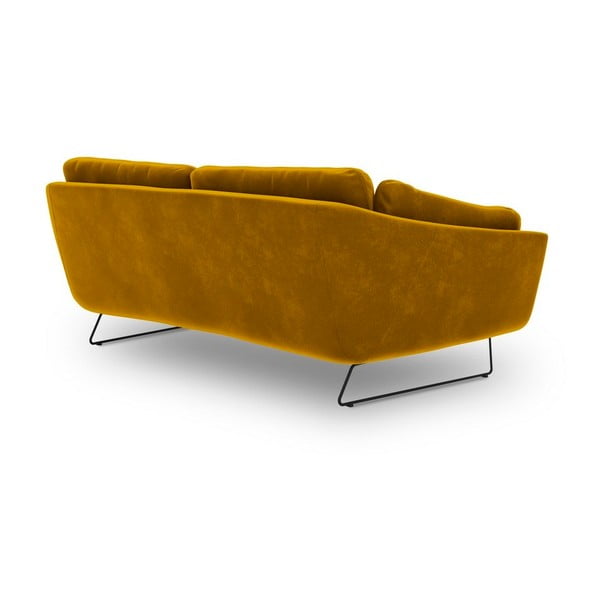 Жълт диван с кадифена покривка Гравитация - Windsor & Co Sofas-image-3