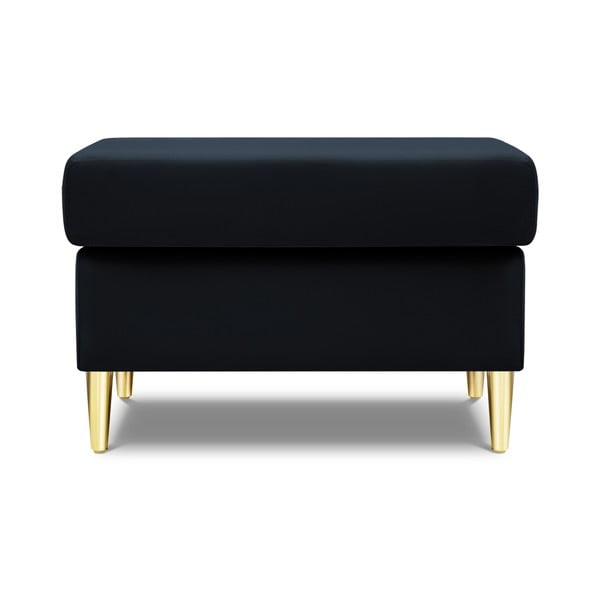 Тъмносиня кадифена табуретка Kyoto – Cosmopolitan Design