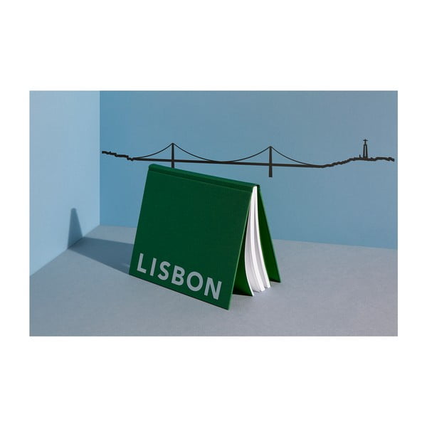 Черна декорация за стена със силует на Лисабон - The Line