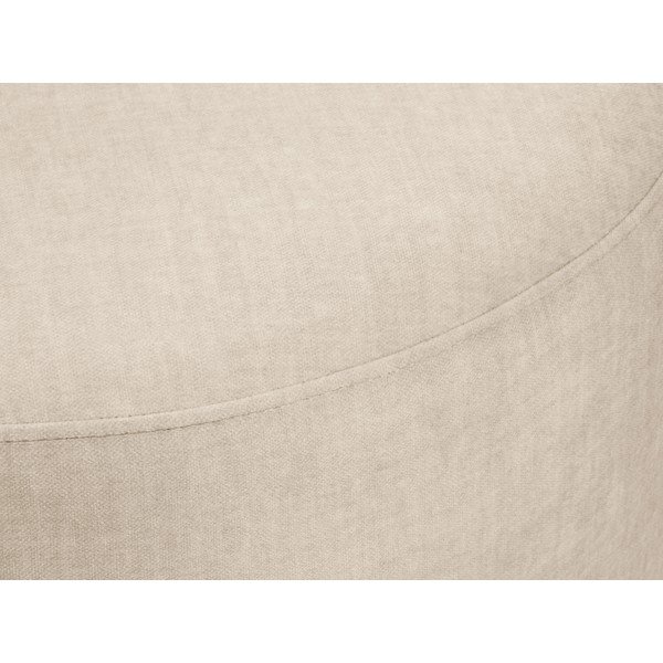 Бежов кадифен пуф , ø 68 cm Debbie - Mazzini Sofas-image-1