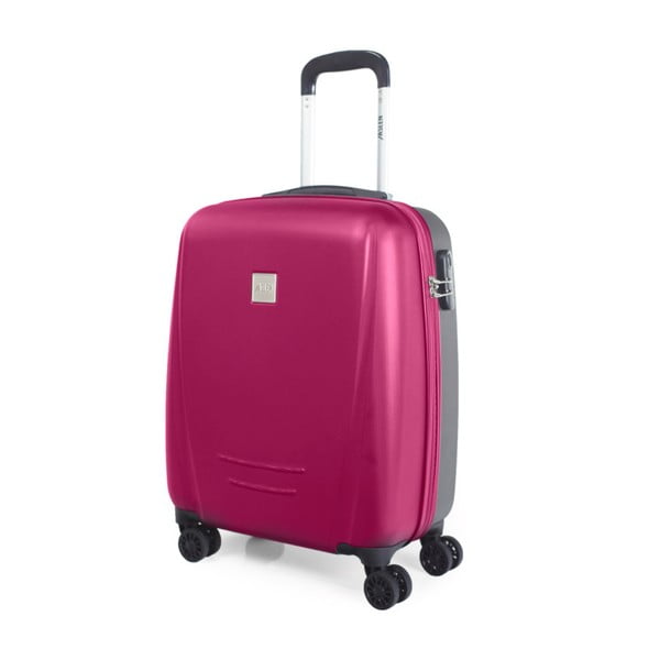 Růžový cestovní kufr na kolečkách Arsamar Martinéz, výška 55 cm