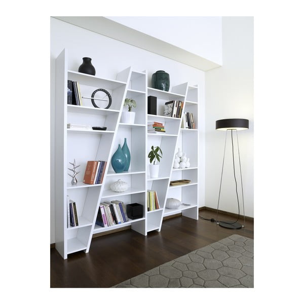 Бял шкаф за книги 190x195 cm Delta - TemaHome-image-4
