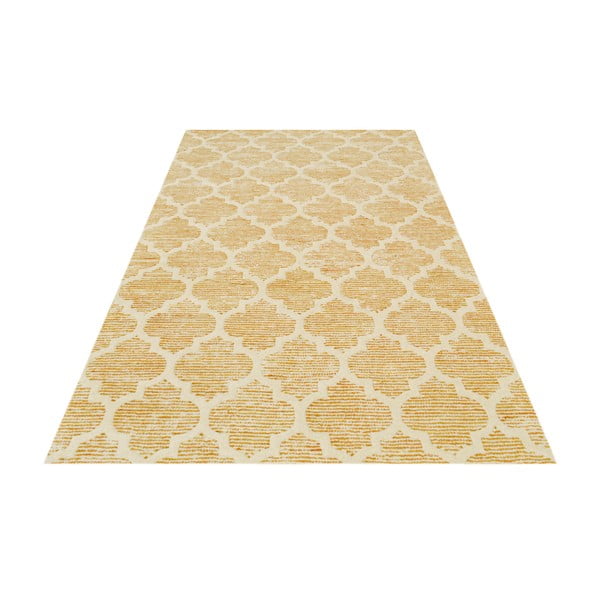 Ručně tuftovaný žlutý koberec Bakero Diamond, 183 x 122 cm-image-3