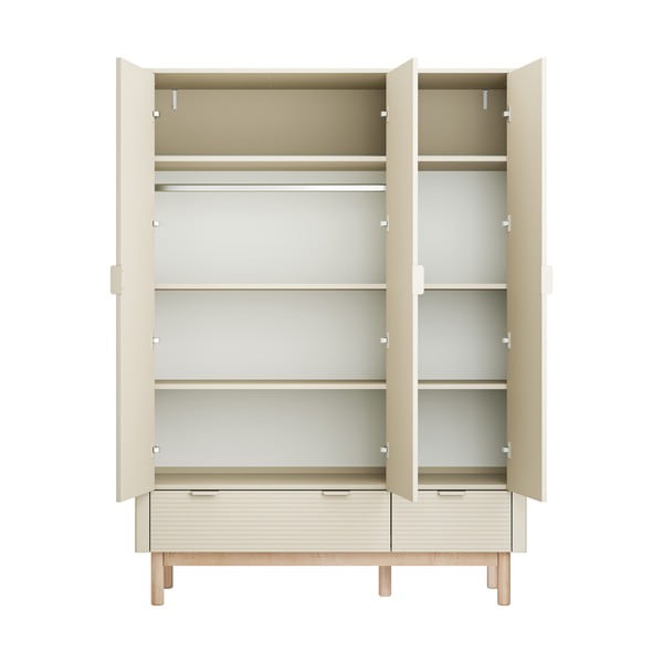 Кремав детски гардероб 144x52 cm Miloo - Pinio-image-3