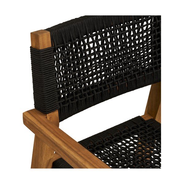 Черен градински стол от масивно дърво Anzio – House Nordic-image-1