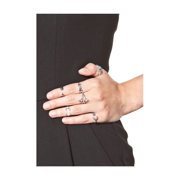 Комплект от 6 дамски пръстена в сребро Dolores - NOMA