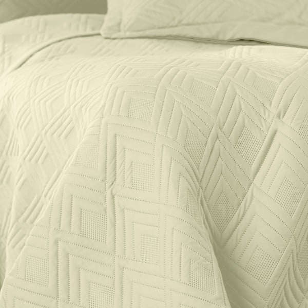 Бежово капитонирано покривало за легло от микрофибър 220x240 cm Ophelia – Restilo-image-2