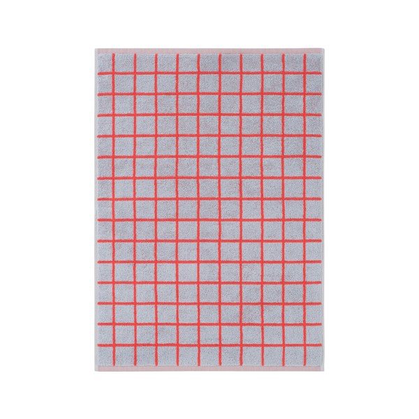 Червена/светлосиня памучна кърпа 50x70 cm Grid – Jotex-image-2