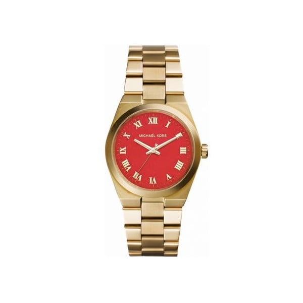 Часовник с червен циферблат Gold - Michael Kors
