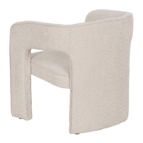 Бежово кресло от плат букле – Ixia-image-3