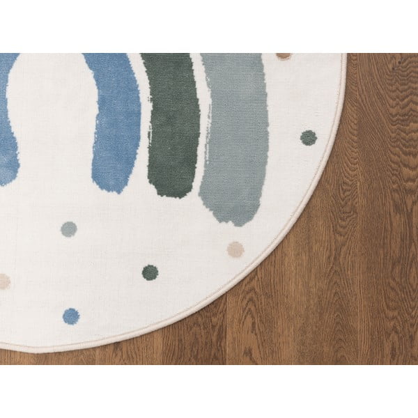Детски килим в цвят слонова кост и зелено ø120 cm Joyful Mint – FD-image-3